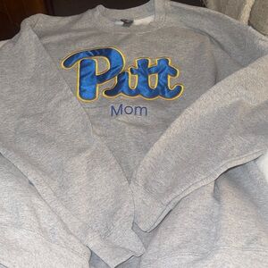 Gildan Gray Sweatshirt with Blue and Yellow Accents